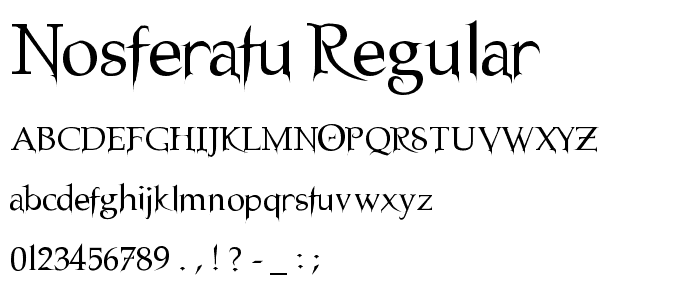 Nosferatu Regular font